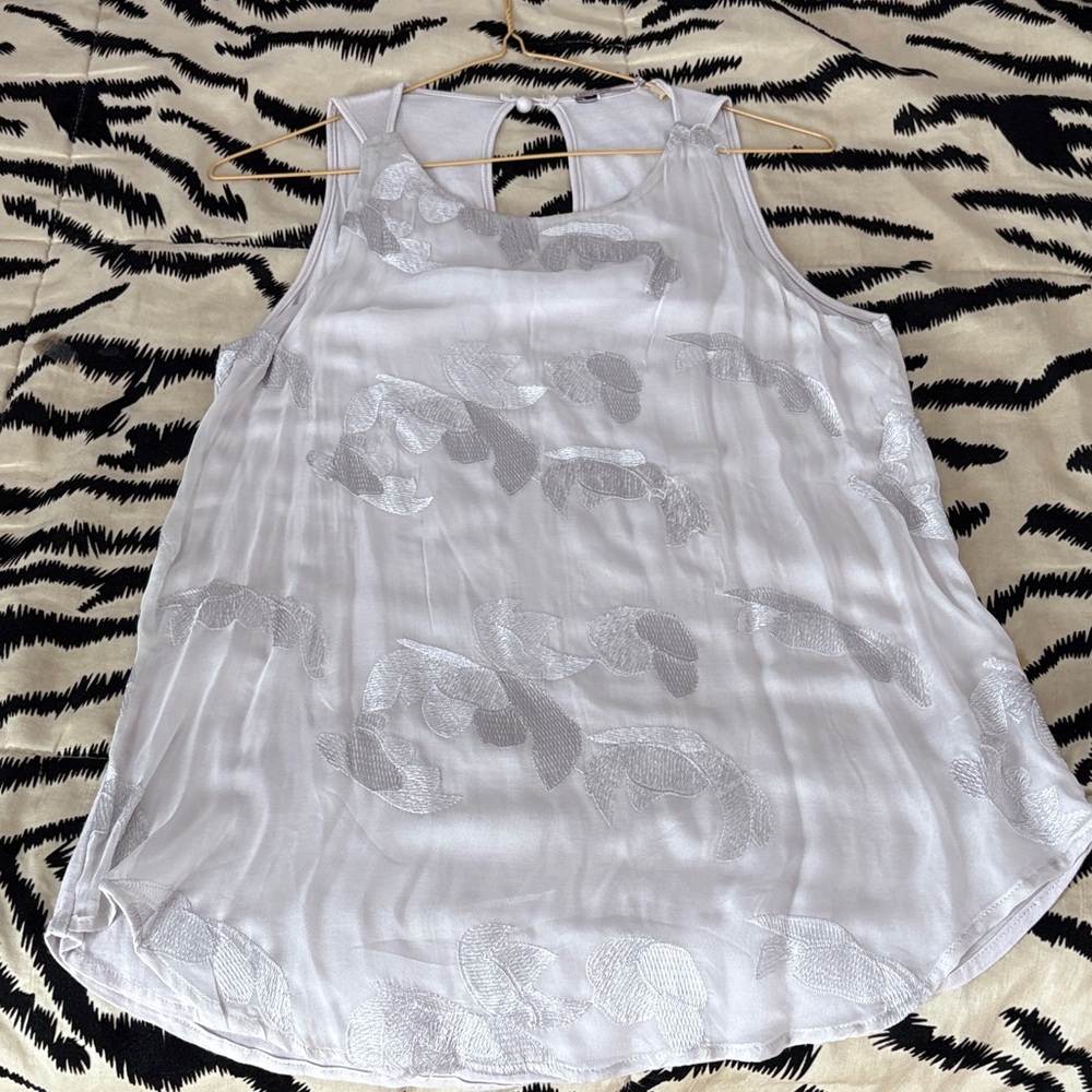 Language Patterned Tank Top, size S